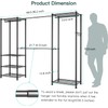 BATHWA Adjustable Heavy Duty Wardrobe Closet Organizer - Expandable Metal