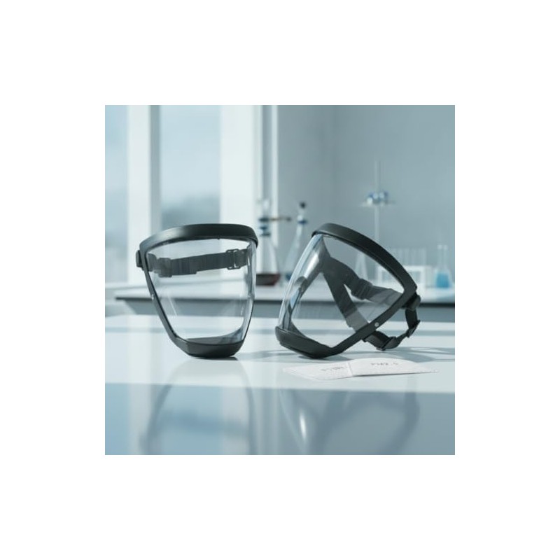 Protector facial Almencla con filtro anti‑vaho y válvula respiratoria –