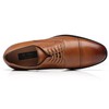 La Milano Men's Oxfords Classic Modern Round Captoe Shoes, Splendo-1-cognac,