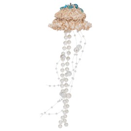 Kurt S. Adler Beach Brown Jellyfish with Pearlesque 4 inch Resin Decorative Hanging Ornament