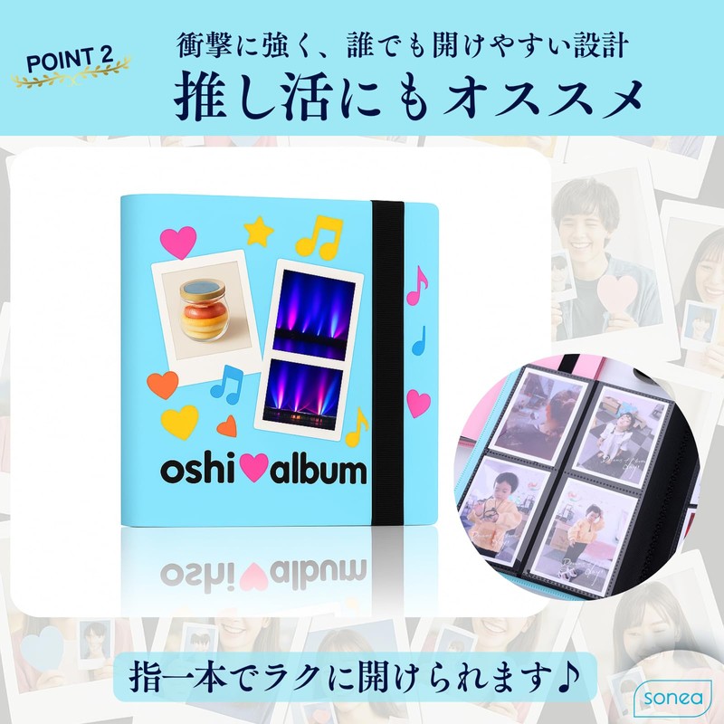 sonea instax mini instax album (grey, 360 sheets)