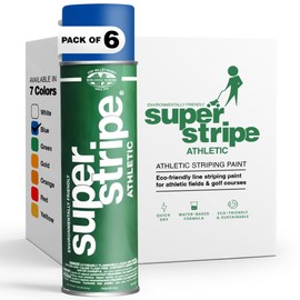 Fox Valley Athletic Field Marking Spray Paint – Water-Based Marking Paint, Vibrant, Fast-Drying & Long-Lasting – For Grass, Turf, Dirt, Sports & Outdoor Fields – Athletic Blue, 18 oz (6-Pack)