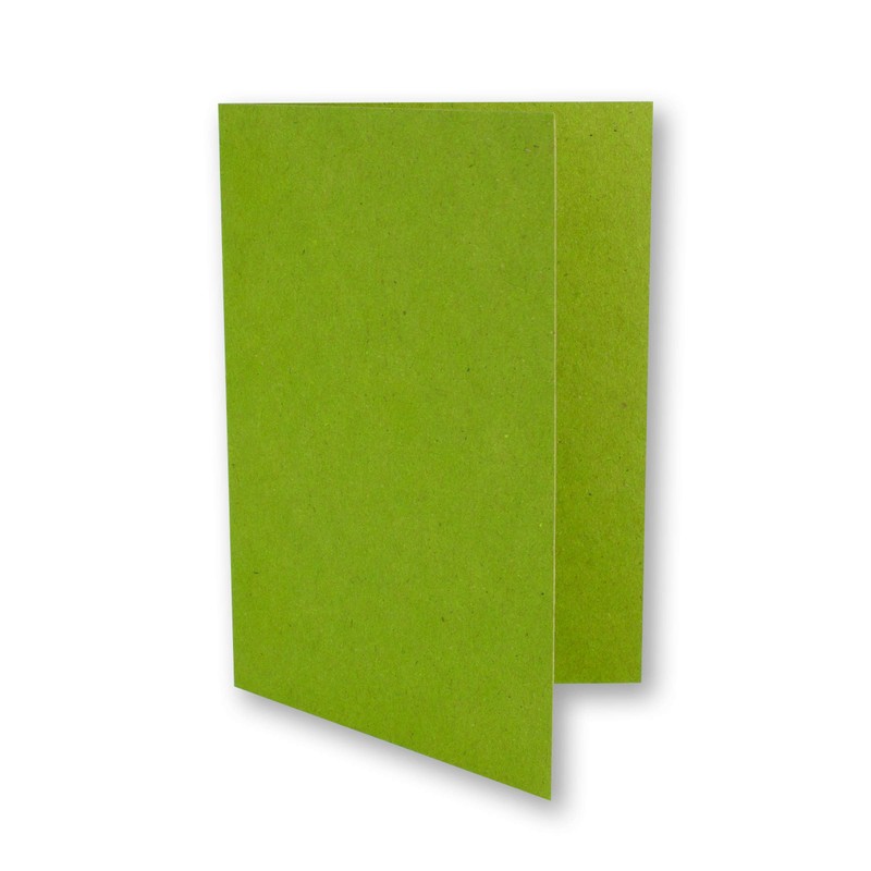 25 x Light Green Vintage Kraft Paper Folding Cards 210