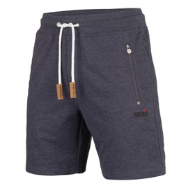Mount Swiss Liam Men's Leisure Shorts Men’s Short Jogging Bottoms with Pockets - 2 Side and 1 Back Pocket Each with Zip Men’s Sports Shorts in Classic Colours - Sizes S - 6XL, blue, xl