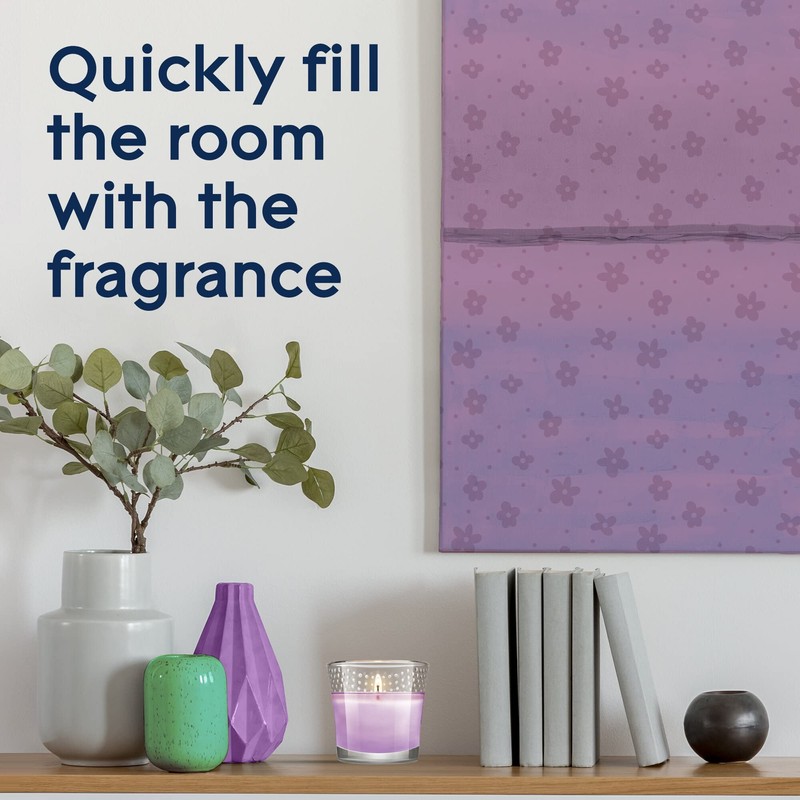 Glade Candle Jar, Air Freshener, Happy-Go-Lilac, 3.4 oz