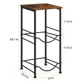 Water Bottle Holder Organizer 5 Gallon Water Jug Holder with Top Shelves 2 Tier Water Cooler Jug Storage Rack Heavy Duty Water Dispenser Stand for 5 Gallon Bottle Kitchen Office Living Room Brown