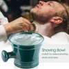 Linkidea Acrylic Shaving Cup with Knob Handle, Deep Size, Wet