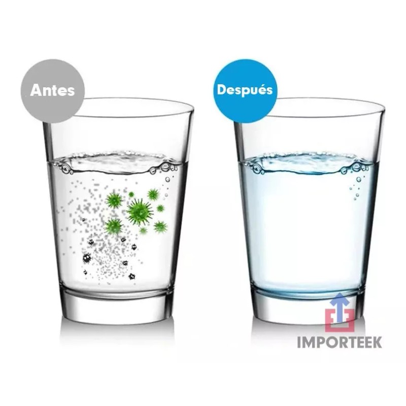 Importeek Filtro Purificador Agua Potable Grifo Llave Domestico Cocina