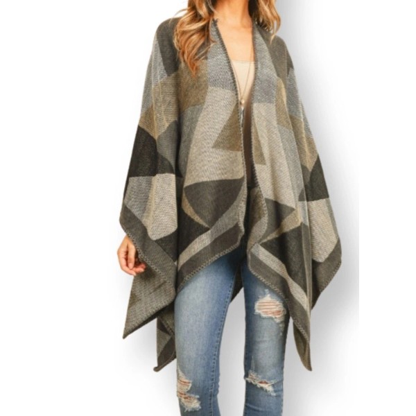 Riah Poncho Oversize Scarf Riah Blanket Wrap Cape Winter Pashmina