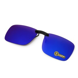 LUFF Polarized Clip on Sunglasses for women and men,sunglasses clip for car visor,UV400 Outdoor/Driving/Fishing(Blue)