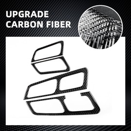 FXETRNL - Marco de manija de puerta interior de fibra de carbono real para Kia Sportage 2017 2018 2019 2020 2021 - Panel de accesorios de interior de coche, color negro