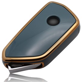 FOAMO Car Key Case Compatible with VW, Seat, Skoda, Cupra Car Key - TPU Key Case - Key Cover - Protection for Car Keys Blue