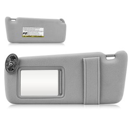 Sun Visor for 2007-2011 Toyota Camry Without Sunroof, Left Driver Side Gray Sunvisor Replacement 74320-06780-B0, 74320-33B81-B0