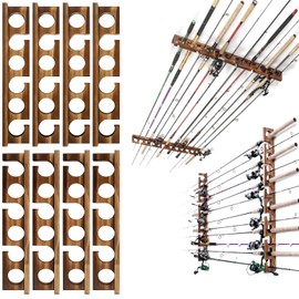 Ghosthorn Holds Up to 24 Rods Fishing Pole Rod Racks Wall or Ceiling Mounted Fishing Pole Rod Holders for Garage Storage Organizer Fishing Gear Equipment for Men Women