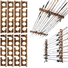 Ghosthorn Holds Up to 24 Rods Fishing Pole Rod Racks Wall or Ceiling Mounted Fishing Pole Rod Holders for Garage Storage Organizer Fishing Gear Equipment for Men Women