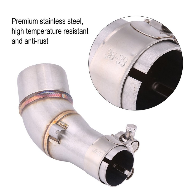 KIMISS Motorcycle Slip On Exhaust Middle Link Pipe Adapter Plug