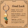 BONNY BOXX Crystal Keychain for Good Luck, Green Aventurine, Citrine