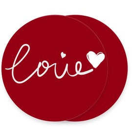 12 Inch Silicone Microwave Mat, Red Round Non-Stick Heat Resistant Baking Mat Set, BPA-Free Multi-Purpose Microwave Mat, Kitchen Trivets for Hot Dishes & Cookware Valentine's Day Silicone Placemat