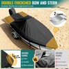 Center Console Boat Cover,20'-22'ft Waterproof 900D PU Heavy Duty Trailerable