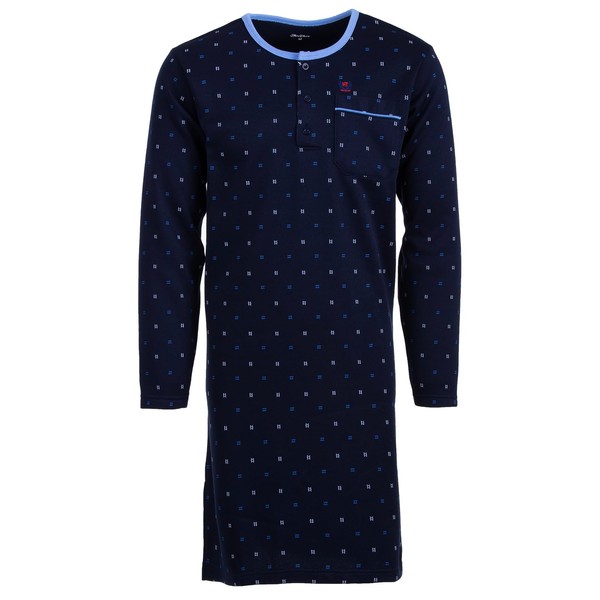 Henry Terre Men's Long-Sleeved Thermal Wave Design Chest Pocket Button