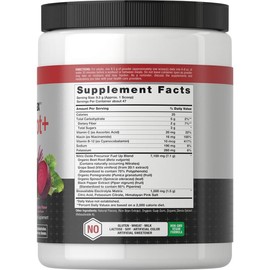 Nitric Oxide Powder with Beet Root | 16oz Supplement for Energy, Stamina, Circulation & Workout Performance | Muscle Pump & Endurance Support