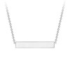 Tuscany Silver Engravable Horizontal Bar Necklace of Length 43 cm