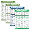 4 Pack - Cable Machine Workout Posters Volume 1 &