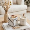 WORHE Natural Lilac Marble Toothbrush Holder 3.93Inch Solid Stone Makeup