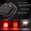 2x Universal 16 LED Trailer Tail Lights Red/White Square LED