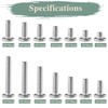 GOHODOMINO M5×18mm Flat Head Socket Cap Screws Bolts, Nuts, Flat