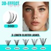 Lash Extension Kit 200PCS Lash Clusters 30D Curl 9-16mm Mix