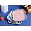 WOIWO 4PCS Wheat Straw Tableware Spit Bone Plate Household Plastic