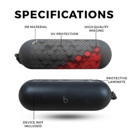 Carbon Fiber Speaker Skin Compatible with Beats Pill (2024) - Two-Tone Hex - Premium 3M Vinyl Protective Wrap Decal Cover - Easy to Apply | Crafted in The USA by MightySkins