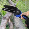 Brushless Mini Chainsaw, 6-Inch Battery Powered Cordless Chainsaw with Safety