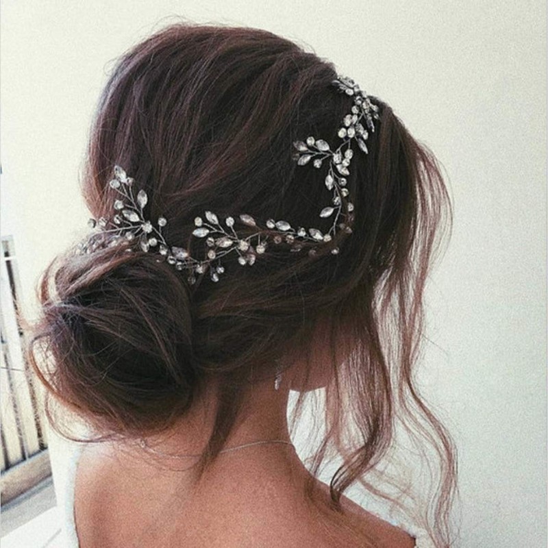Zoestar Diadema de cristal para novia, accesorio para el pelo