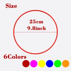 12 Piece Plastic Toss Rings Toys,Mini Throwing Rings Toss Hoops for Kids,Carnival Party Favo Rings Toss for Indoor Outdoor Sport Games for Speed and Agility Practice Gam-9.8inch