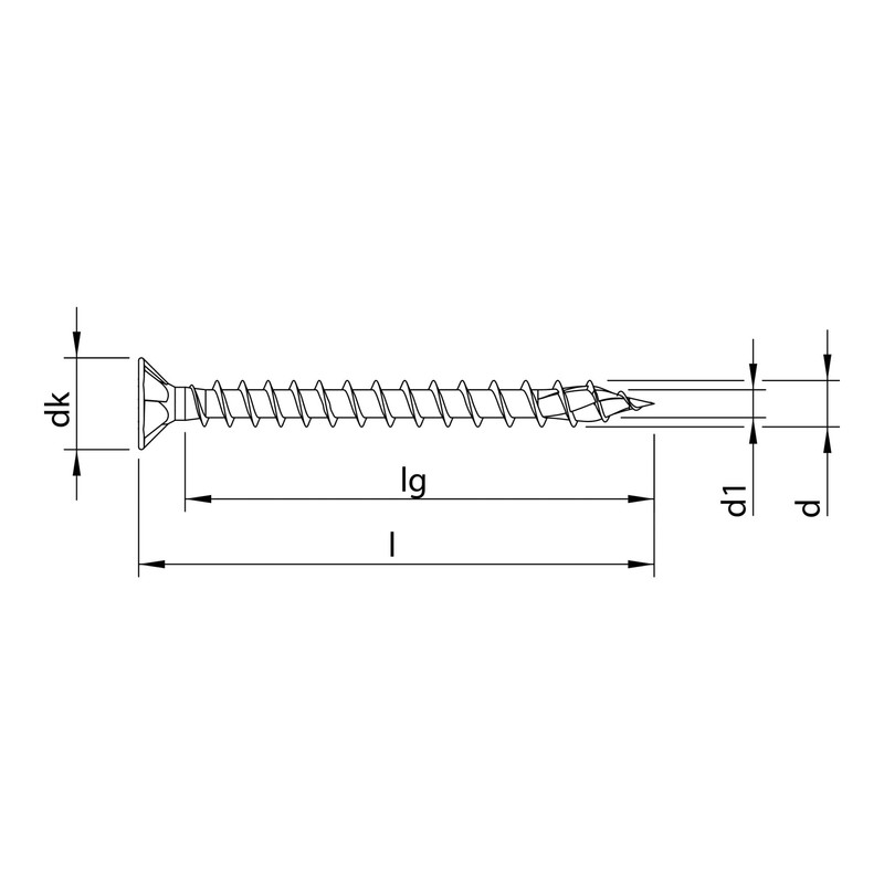HECO-TOPIX-plus 4.5 x 60 Installation Screw, HECO-Drive, VVG, A3K Pack