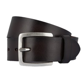 Lloyd 1015 05 Men's Leather Belt with Metal Clasp in Trendy Used Look, dunkelbraun