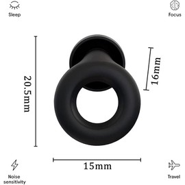Quiet Noise Reduction Earplugs – Super Soft, Reusable Hearing Protection of Earplugs for Sleeping, Concerts, Work, Flights,swim, 8 Ear Tips in XS, S, M, L (Black, 4 sizes)