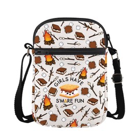 BDPWSS Camping Crossbody Bag Camping Lover Gifts Girl Scout Gift Girls Have S'more Fun Happy Camper Gift Outdoor Lover Gifts (more Fun CGCA)