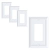 4-Pack Decorator Wall Plate Cover, Pure White Decorative Switch Plates