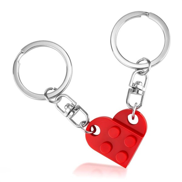 BOBIPRO BOBIPRO Couples Matching Stuff Gifts - Red Heart Keychain,