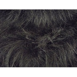 Long Pile Fun Faux Fur Fabric Material - Black, 1/2Mtr - 150cmx50cm
