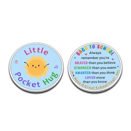 First Day of Kindergarten for Girls Boys Toddler, Cute Back to School Supplies for 1st 3rd 6th Grade Student, Sun Pocket Hug Token, Back to School Stuff for Son Daughter, Dorm Room Essentials for Guys