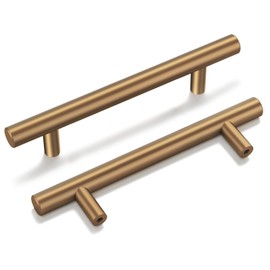 goldenwarm 10 Pack Champagne Bronze Cabinet Pulls Gold Cabinet Handles 3-3/4 inch(96mm) Champagne Drawer Pulls Brushed Bronze Cabinet Pulls Kitchen Bathroom Bedroom Furniture Handles