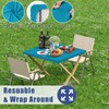 Moosfor Spandex Square Table Cloth, Elastic Fitted Tablecloths for Picnic,