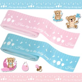 gisgfim 100ft Baby Shower Games Belly Measuring Tape for Baby Shower Gender Reveal Tummy Measure Baby Bump Tape Supplies Measure Tape Game Party Favors for Pregnant Mommy How Big Is Mommys Belly Game
