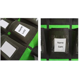 NIMES Hanging Organizer Classroom Pocket Chart for Cell Phones Calculator Holder with DIY Clear Card Pockets (20 Pockets)