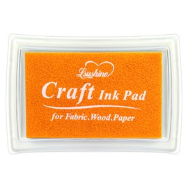 Craft Ink Pad for Rubber Stamps, Paper, Wooden, Fabric, Scrapbooking, Non-Toxic Finger Ink Pads for Kids (Yellow)