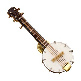 Akizuki Boeki Design Accessory Banjo W2.5 x D2 x H 6.5 cm Miniature Band Pin Batch PJO-7 cm